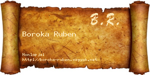 Boroka Ruben névjegykártya